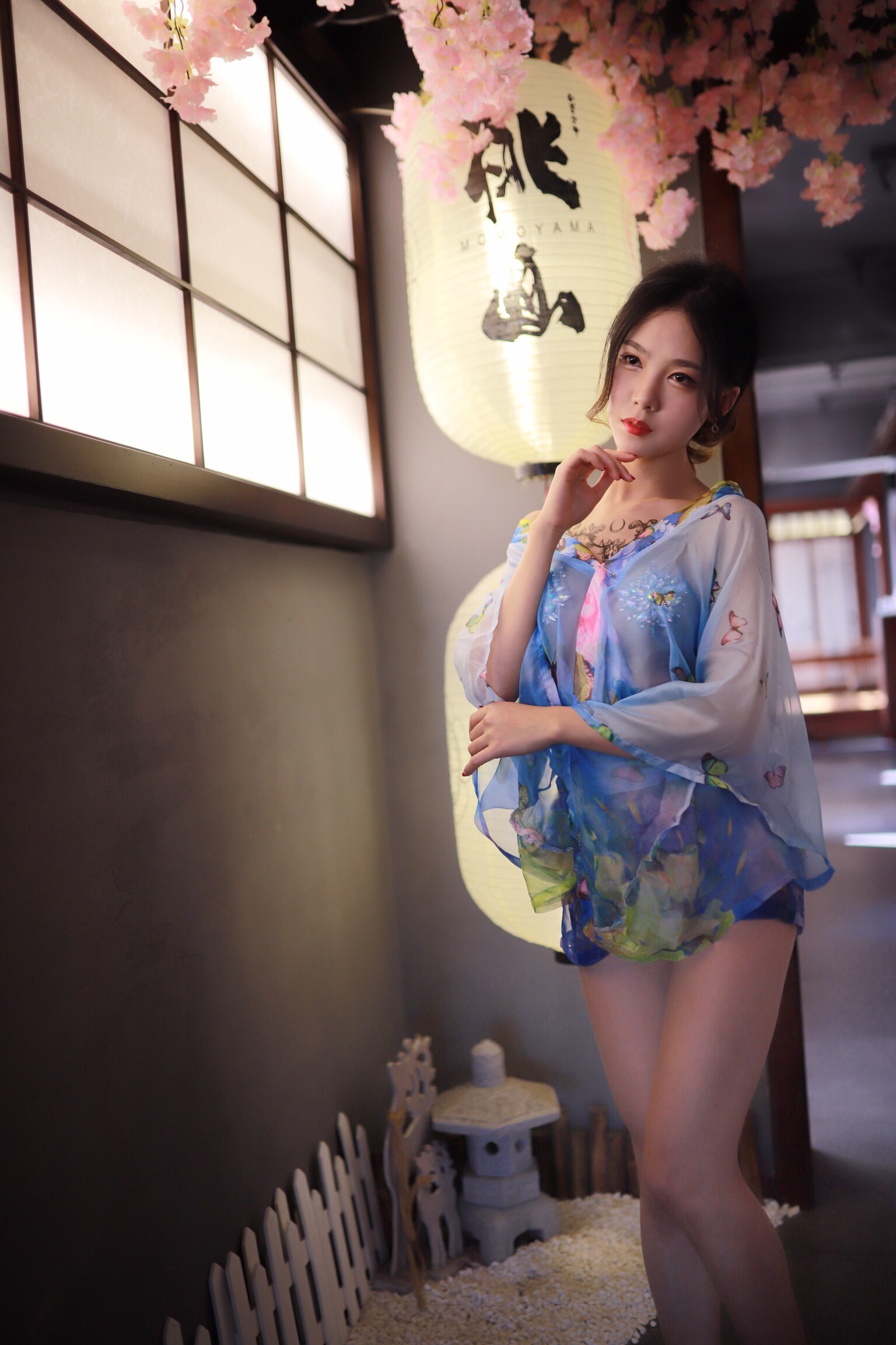 Dianniang Lishi water blue kimono(23)