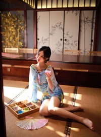 Dianniang Lishi water blue kimono(17)