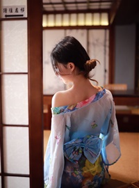 Dianniang Lishi water blue kimono(18)