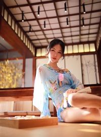 Dianniang Lishi water blue kimono(26)