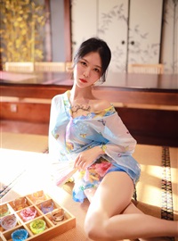 Dianniang Lishi water blue kimono(28)
