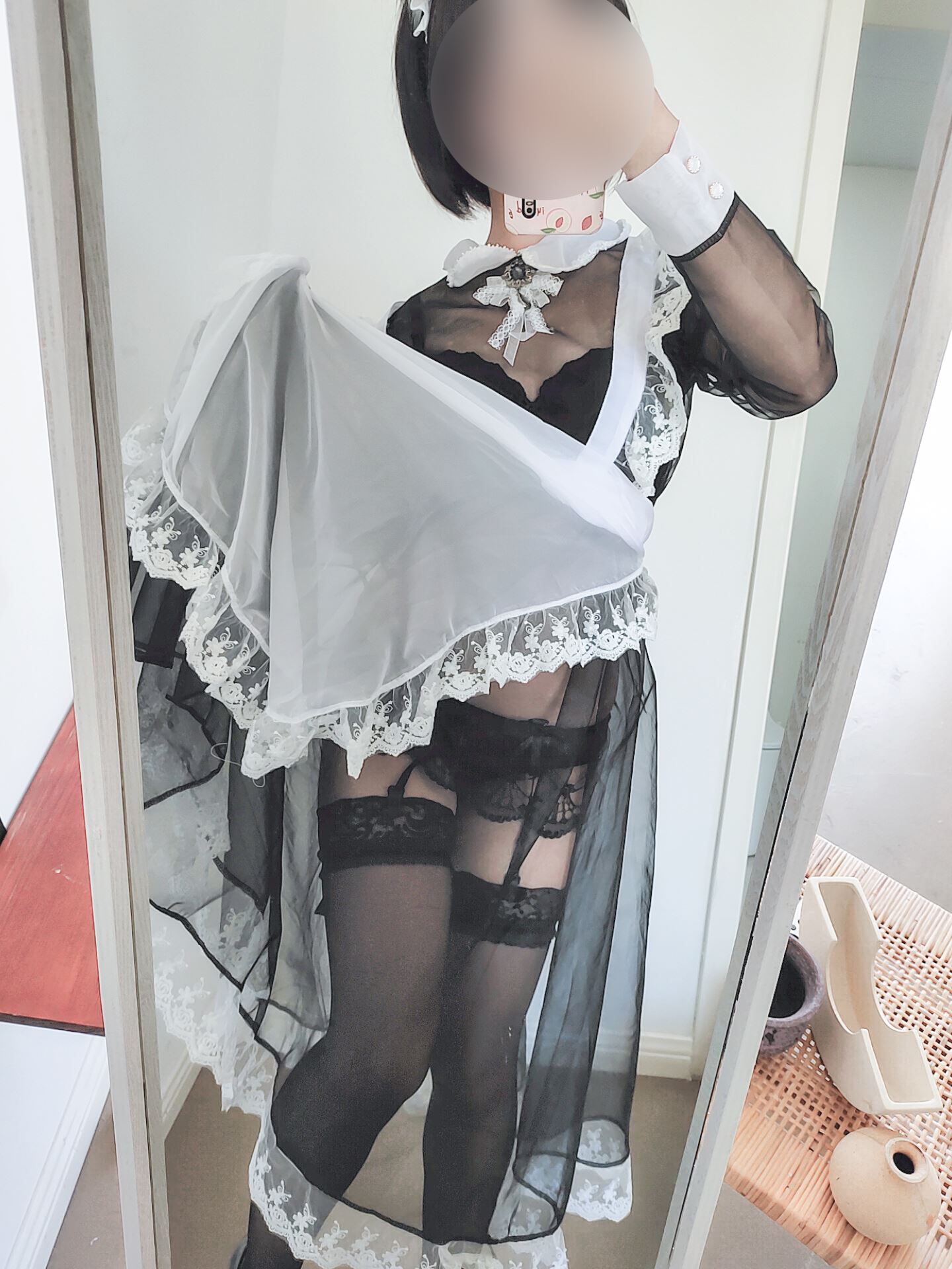 Stupid foam transparent maid selfie(25)