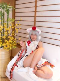 女孩打扮成可爱的狼 Inubashiri Ero-Cosplay开玩笑地好色(25)