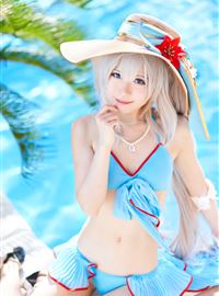 假期游泳的性感制服写真美女cosplay(27)