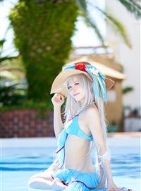 假期游泳的性感制服写真美女cosplay(61)