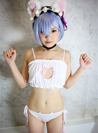 性感的Rem Ero-Cosplay 猫咪锁眼内衣(21)