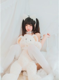 cosplay 桜桃喵 - 白猫(10)